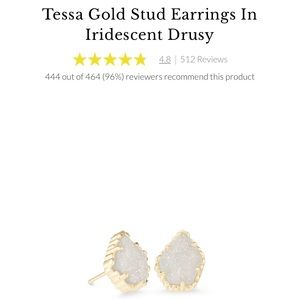 Tessa Gold Stud Earrings in Iridescent Drusy